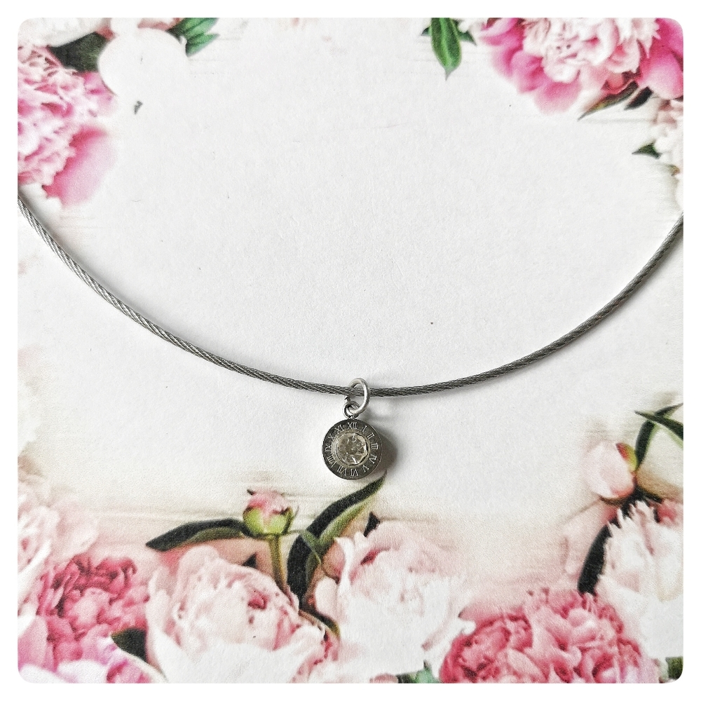 4/25 Stainless steel necklace cable pendant Roma